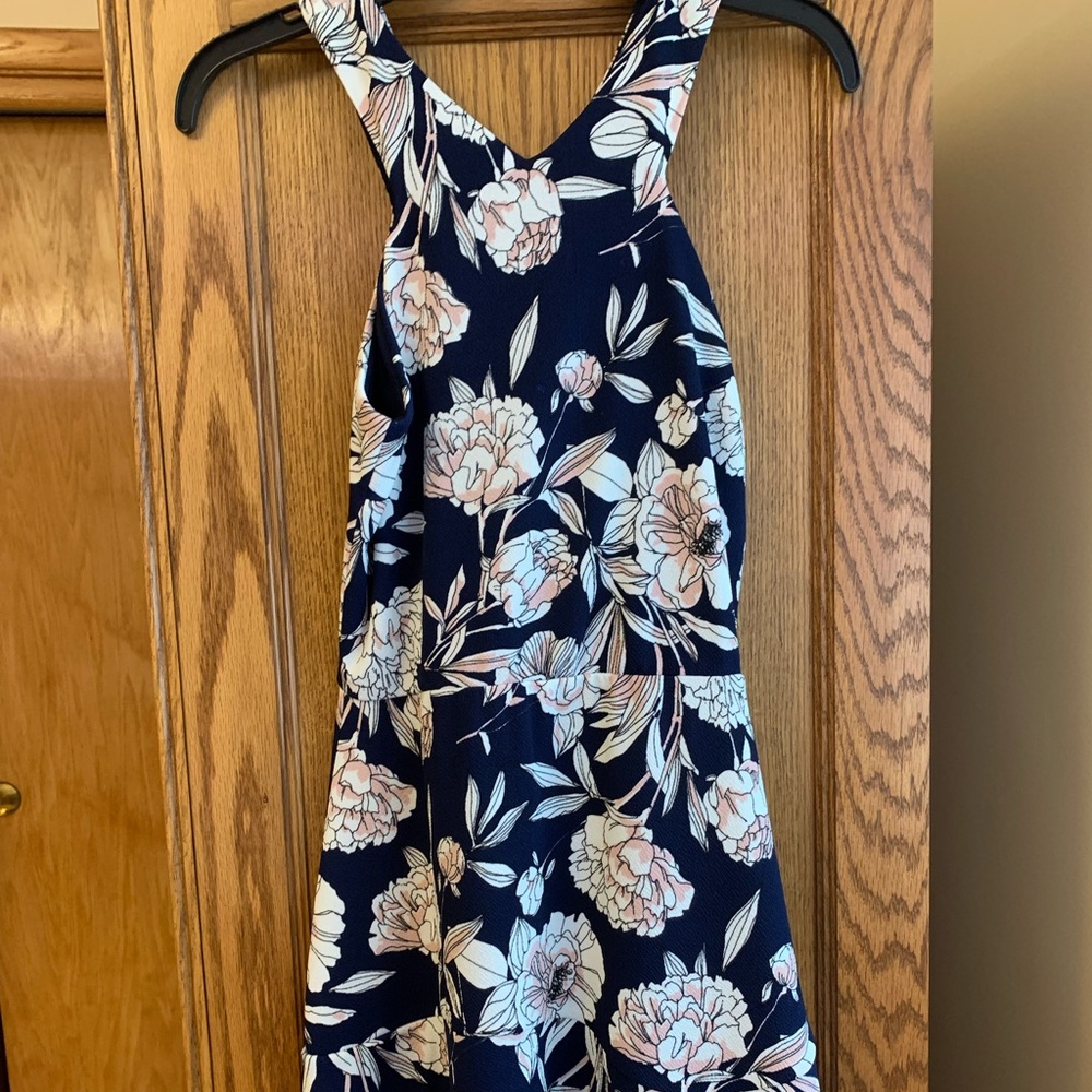 Floral Navy A-Line Sundress